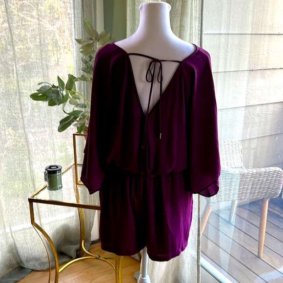 White House Black Market Purple Romper - Picture 2 of 8